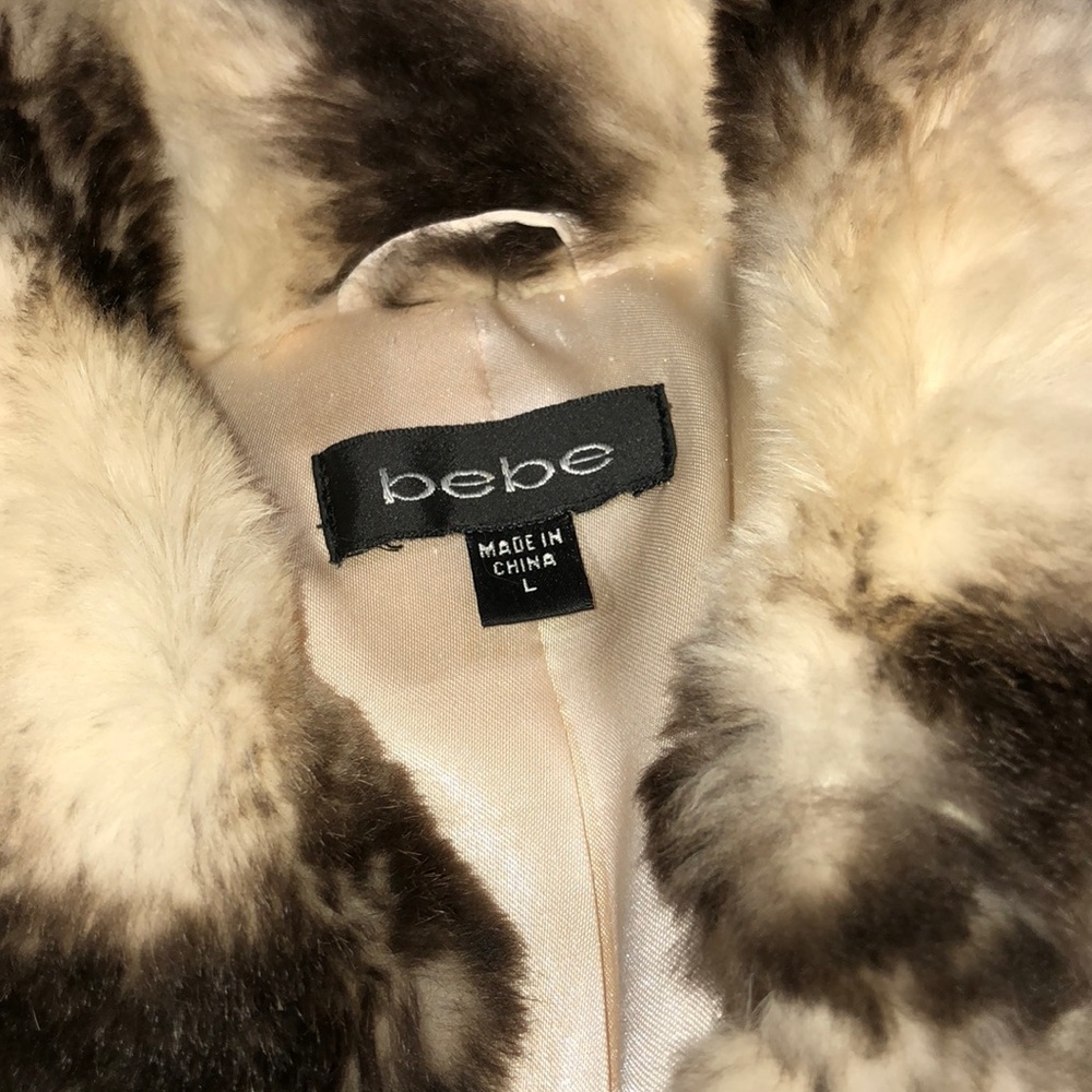 Bebe Real Fur Cream Puffer Jacket - Picture 4 of 8